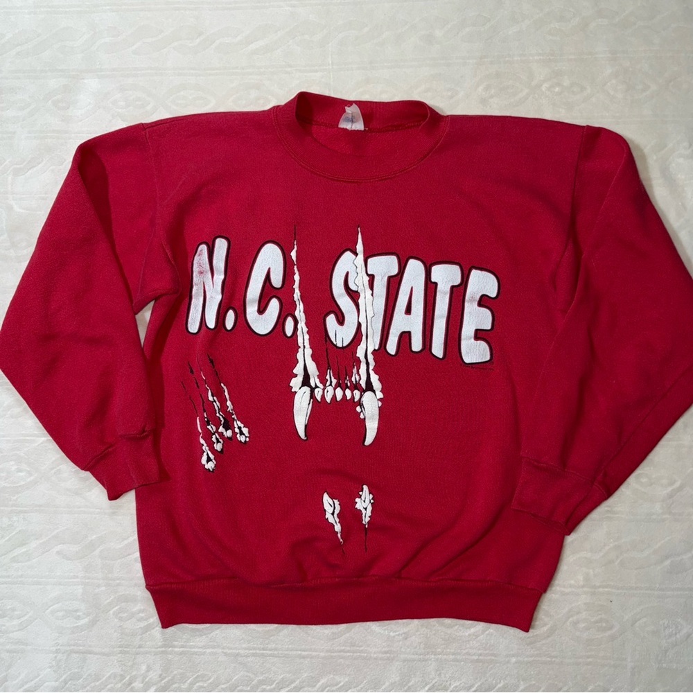 Vintage NC State Crewneck Sweatshirt, Tultex, made in USA, 1991